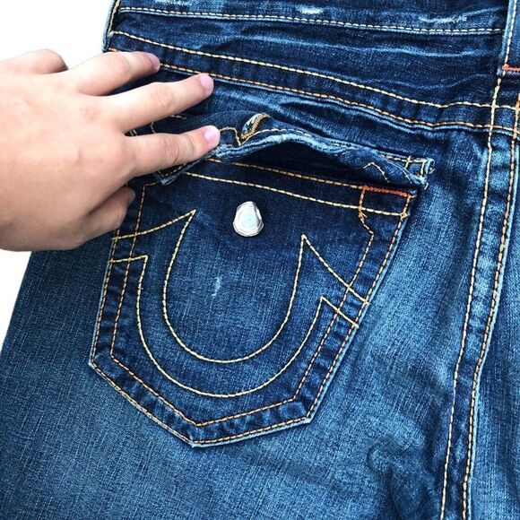 Vintage True Religion Jeans Size 38 JOEY BIG T Blue - Picture 8 of 11